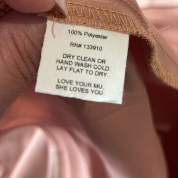 Show Me Your MuMu Jasmine Halter Maxi Dress Luxe Satin Formal Apricot Size XL - Picture 11 of 12